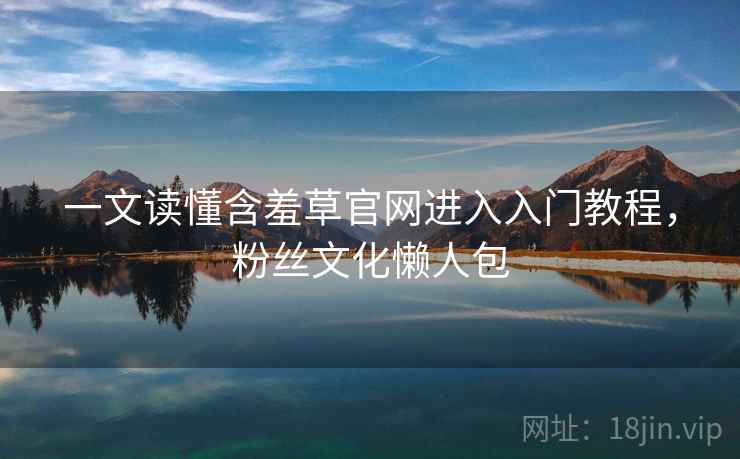 一文读懂含羞草官网进入入门教程,粉丝文化懒人包 一文读懂含羞草官网进入入门教程,粉丝文化懒人包